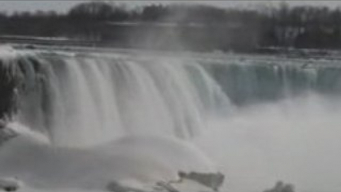 Niagara Horseshoe Falls In Winter