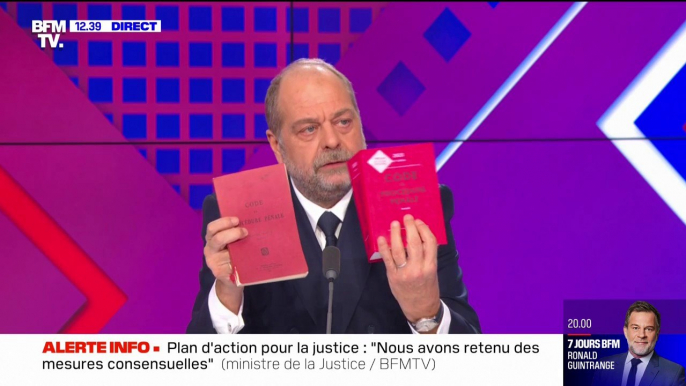 Éric Dupond-Moretti à propos du code de procédure pénale: "Nous voulons le réécrire, le simplifier, en faire un outil pour les professionnels"