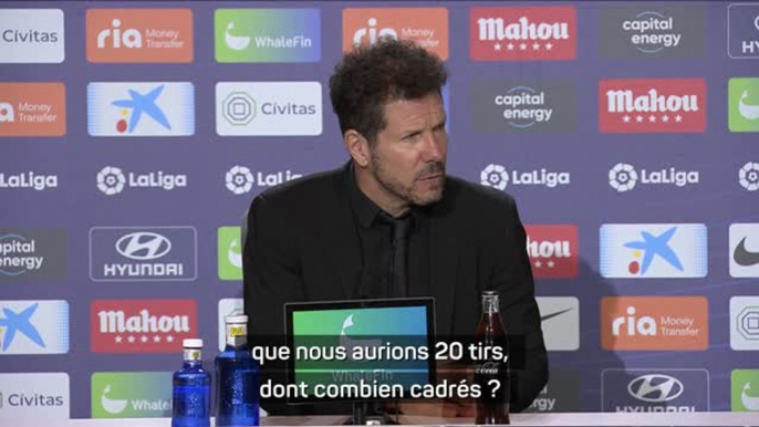 Atlético de Madrid - Simeone : "C’est le match que je voulais jouer"