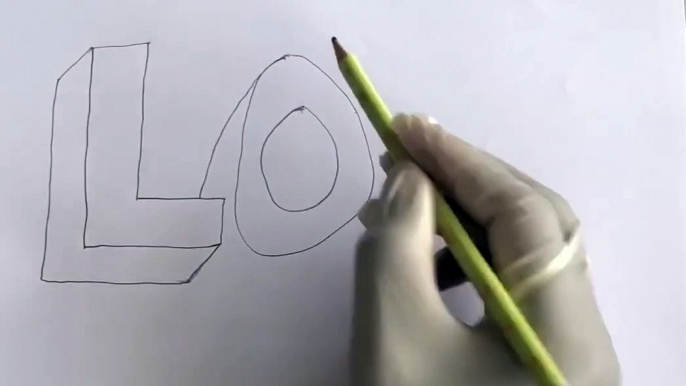 How to Draw 3D Love Letters │Easy drawing for beginners │Practice Drawings