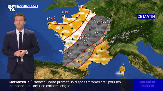 De la pluie traverse le pays d'Ouest en Est ce mercredi, les températures en hausse