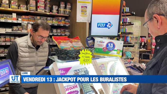 À la Une : Nous somme le vendredi 13 aujourd'hui… Et forcément, les bureaux de tabac font le plein dans la Loire / Le chauffage a été baissé dans la plupart des gymnases, et bâtiments public dans la Loire / Une entreprise ligérienne a participé au gigante