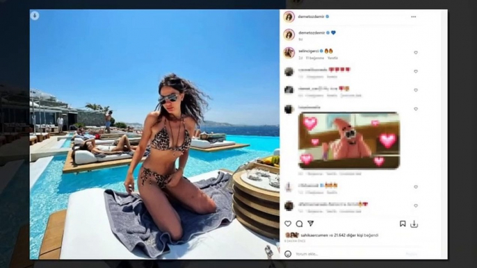 Boşanma sonrası soluğu tatilde alan Demet Özdemir, bikinili pozuyla yürek hoplattı