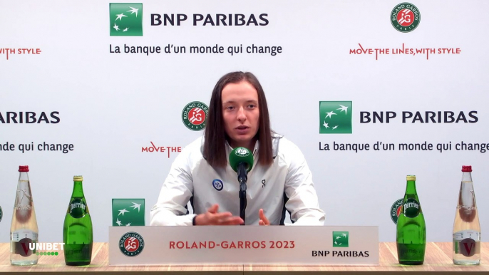 Roland-Garros 2023 - Iga Swiatek : "I know how it feels to play against Coco Gauff"