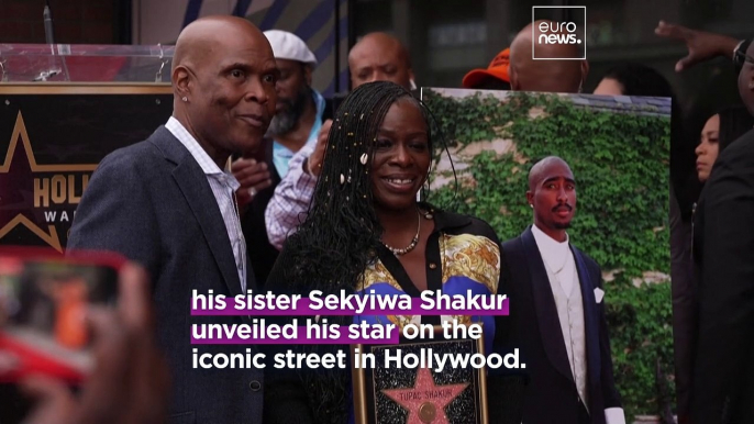 US rapper Tupac Shakur gets posthumous star on the Hollywood Walk of Fame