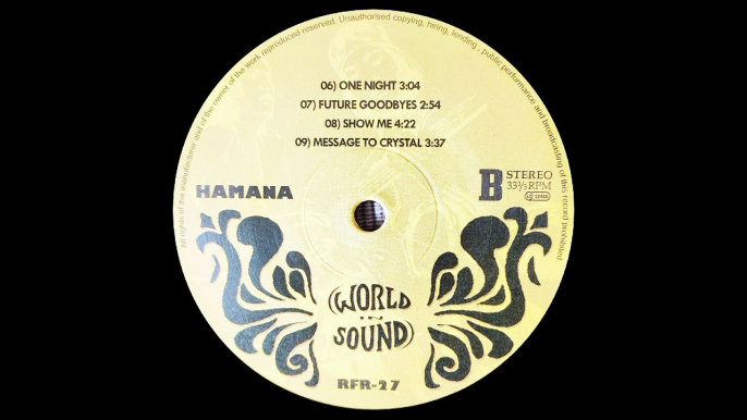 Bruce Hamana – Hamana  Rock, Blues, Folk, World, & Country, Psychedelic Rock,  1974