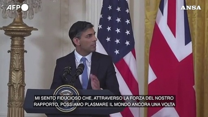 Sunak: "Con Usa una nuova intesa economica per nuova era"