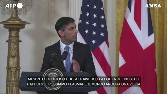 Sunak: "Con Usa una nuova intesa economica per nuova era"