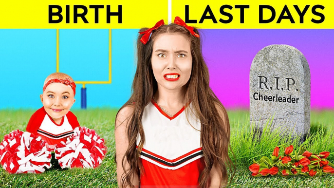From Birth To The Last Days Cheerleader || Life-Changing Hacks! Incredible Crafts x Tips By 123 Go!