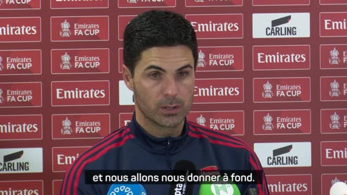 Arsenal - Arteta : "En FA Cup, nous allons nous donner à fond"