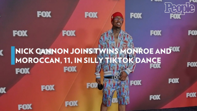 Nick Cannon Joins Twins Monroe and Moroccan, 11, in Silly TikTok Dance: 'Dad Never Keeps Up'