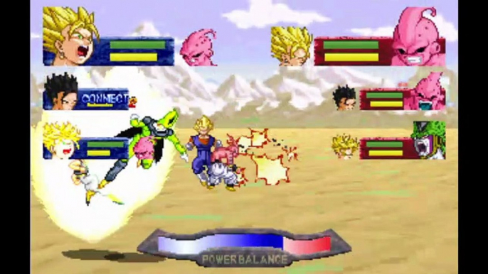 Dragon Ball Z: The Legend PSOne - Vegetto, Gohan FIN & Trunks (Futuro) VS Kid Buu, Super Buu & Cell