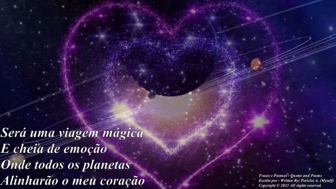 Quero te levar até as estrelas, vou dar meu coração, eu te amo! [Poesia] [Remake] [Frases e Poemas]