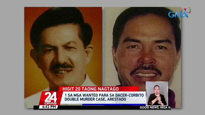 1 sa mga wanted para sa Dacer-Corbito double murder case, arestado | 24 Oras