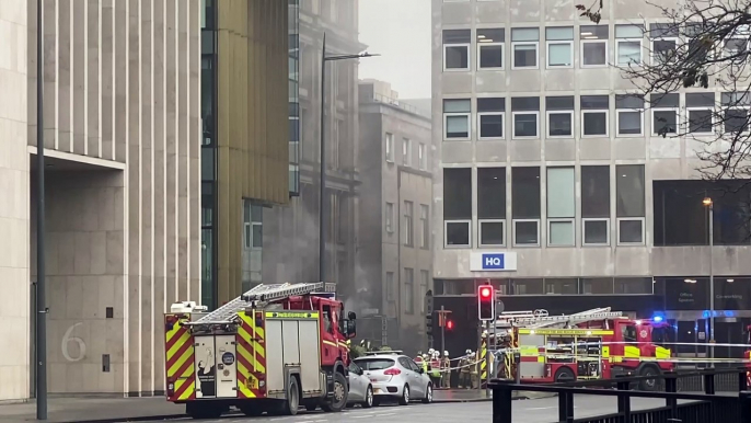 NEW VIDEO: A huge blaze has broken out at the iconic Jenners building in Edinburgh - with ten fire engines battling to extinguish it