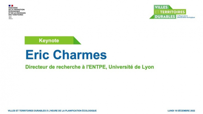 Espaces péri-urbains : Keynote de E Charmes - Séminaire "Ville et territoires durables / Habiter la France de demain"