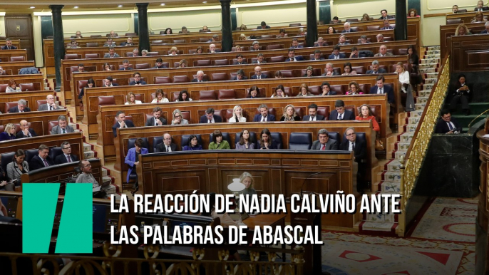 La reacción de Nadia Calviño frente a las palabras de Abascal