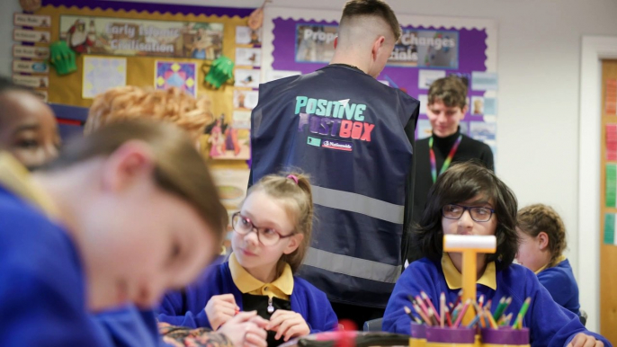 CBBC presenters visit Manchester primary school for anti-bullying campaign