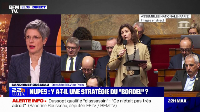 Débats sur la réforme des retraites: "Nous ne lâchons rien et, évidemment, quand nous ne lâchons rien, il y a des moments de tensions", affirme Sandrine Rousseau