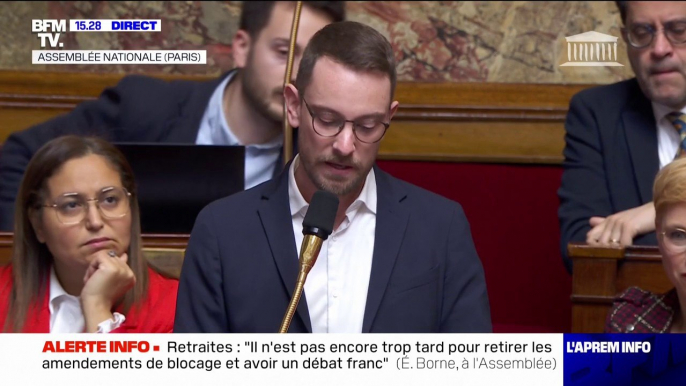 Retraite à 1200€: "Cessez les mensonges, publiez les chiffres cachés", demande Emmanuel Fernandes, député LFI-Nupes, au gouvernement