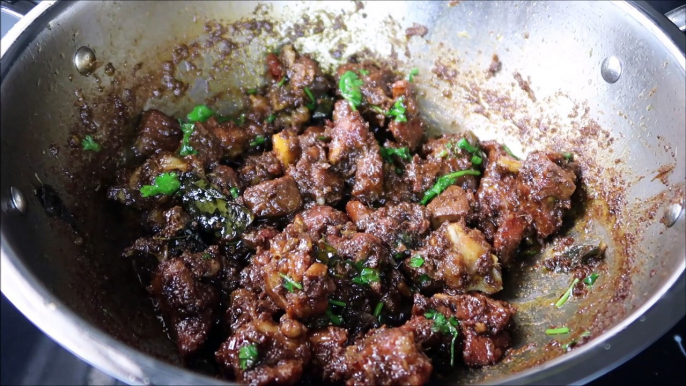 Chettinad Mutton Pepper Roast |  How to make mutton varuval with homemade masala