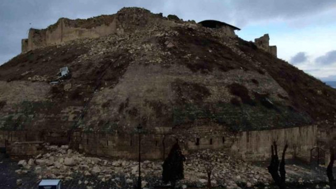 Gaziantep'te yıkılan binalar havadan görüntülendi