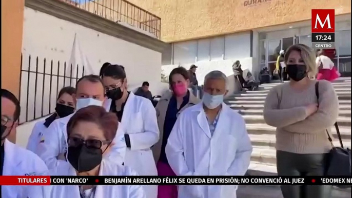 Médicos realizaron una manifestación por la detención de anestesiólogo; Durango