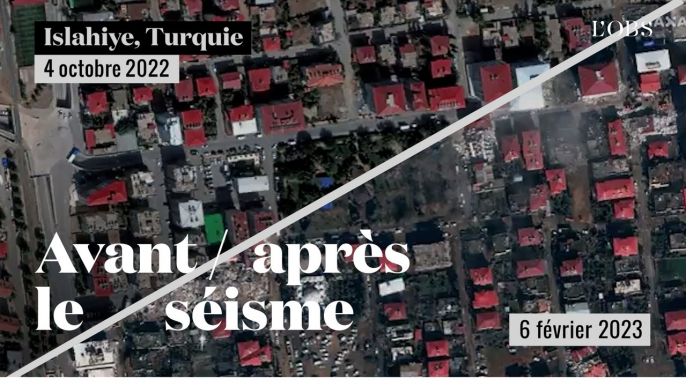 Après les séismes en Turquie, une ville défigurée filmée par des satellites