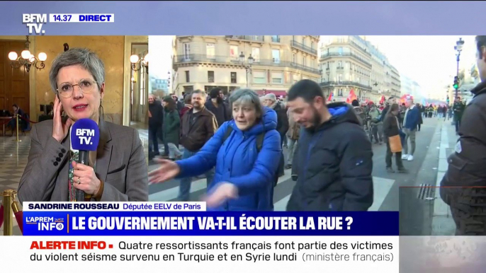 Sandrine Rousseau, députée EELV : "Si vous ne voulez pas travailler jusqu'à 64 ans, c'est demain que ça se joue"