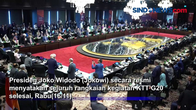 Momen Presiden Jokowi Resmi Tutup KTT G20 Bali dan Serahkan Kepemimpinan G20 ke PM India