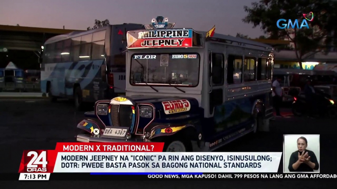 Modern jeepney na "iconic" pa rin ang disenyo, isinusulong; DOTr: pwede basta pasok sa bagong national standards | 24 Oras