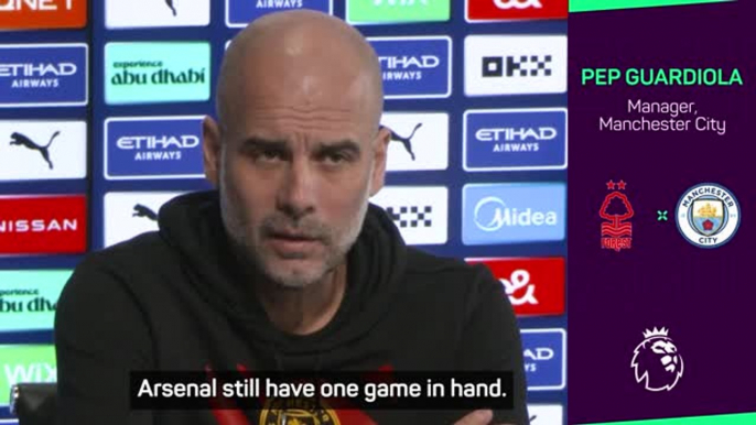 Guardiola insists 'nothing has changed' in title race despite beating Arsenal