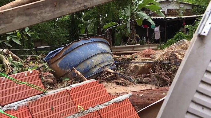 "Fue como una película de terror", dicen víctimas de lluvias en Brasil