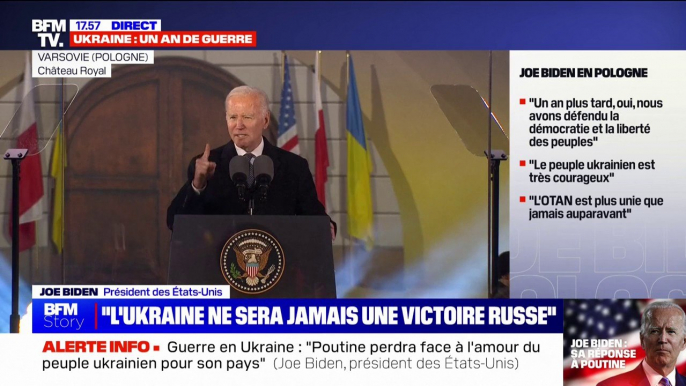 Joe Biden à Varsovie: "Une attaque contre un membre est une attaque contre tous les membres" de l’Otan