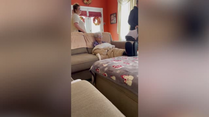 Military Grandson Surprises Terminally Ill Grandma In Hospice