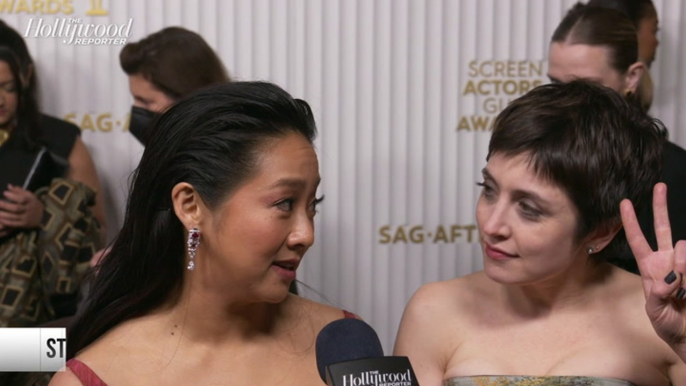 Stephanie Hsu & Tallie Medel on Their Awards Journey and Meeting Tilda Swinton | SAG Awards 2023