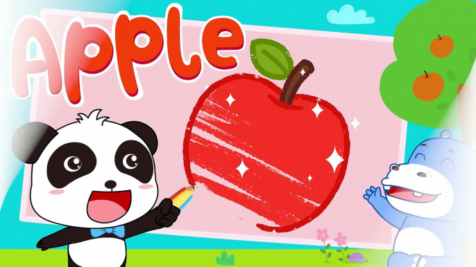 Apple |Funny Cartoons|I love Drawing| For Children | BabyBus