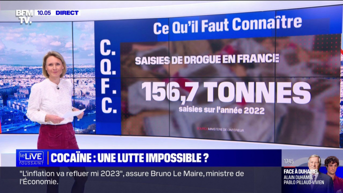 Dans la lutte contre le trafic de drogues, 156.7 tonnes de stupéfiants ont été saisies sur l'année 2022