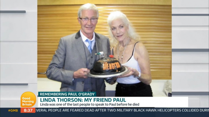 Paul O’Grady was ‘upbeat’ hours before he died, Avengers actor Linda Thorson says