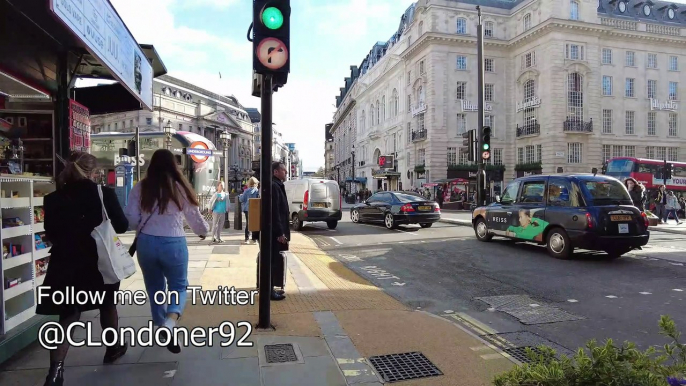 London Buses at Piccadilly Circus, Central London - October 2022