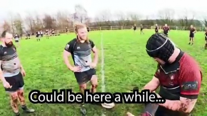 Rugby player proposes to his girlfriend on the pitch - video by Rugby Mad Dad