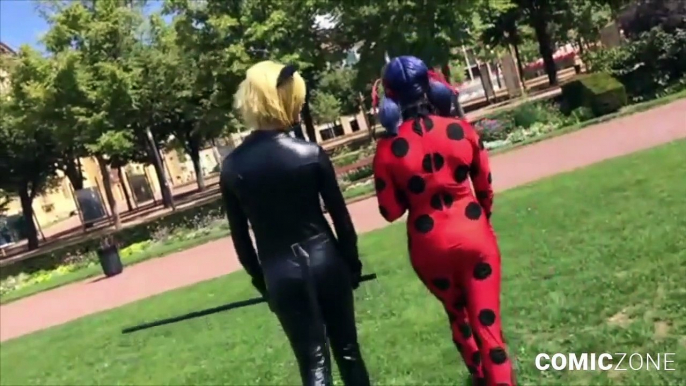 Miraculous Ladybug in Real Life! - (Chat Noir and Adrinette Live Cosplay) (2)