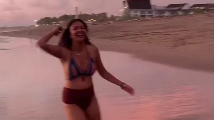 Amala Paul Latest Bikini Videos | Amala Paul Enjoying at Kovalam Beach | Actress Amala Paul Latest