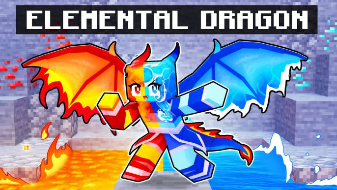 Playing as an ELEMENTAL DRAGON in Minecraft!