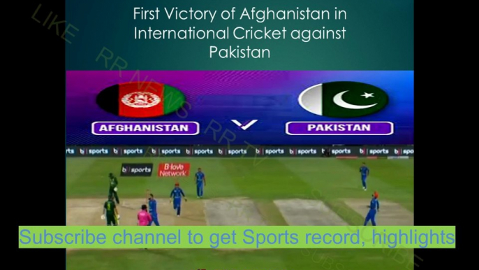 1st International victory of Afghanistan against Pakistan. 1st International victory of Afghanistan against Pakistan. Pak Afghan cricket highlights, Records