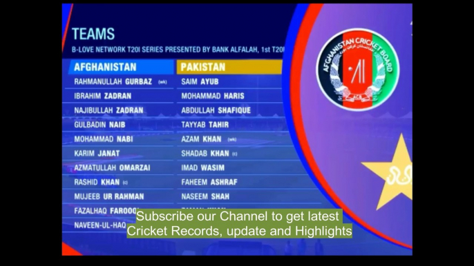 Full highlights Pak Afghan 1st T20 Match Pakistan vs Afghanistan.