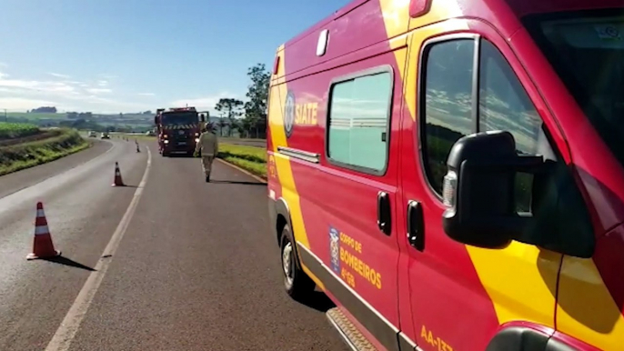 Jovem fica ferido após sair da pista na rodovia BR-467, em Cascavel