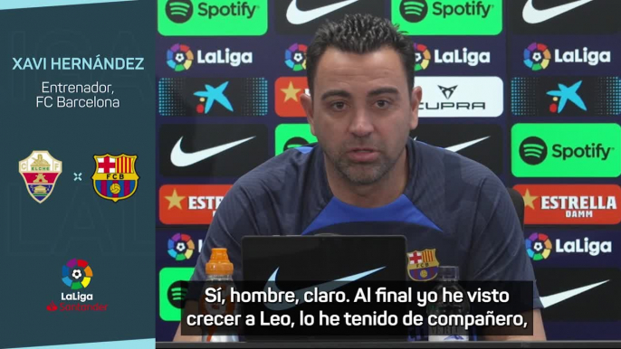 Xavi habla sobre Messi en rueda de prensa
