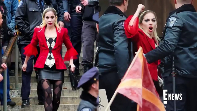 See Lady Gaga Dressed as Harley Quinn on Joker_ Folie à Deux Film Set _ E! News