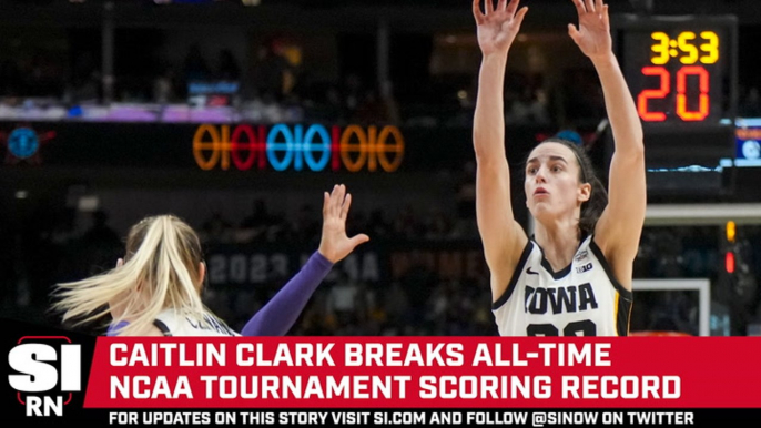 Caitlin Clark Sets New All-Time NCAA Tournament Scoring Record